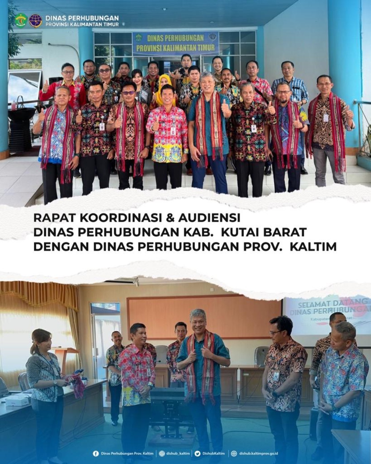 RAPAT KOORDINASI DAN AUDIENSI DINAS PERHUBUNGAN KABUPATEN KUTAI BARAT DENGAN DINAS PERHUBUNGAN PROVINSI KALIMANTAN TIMUR