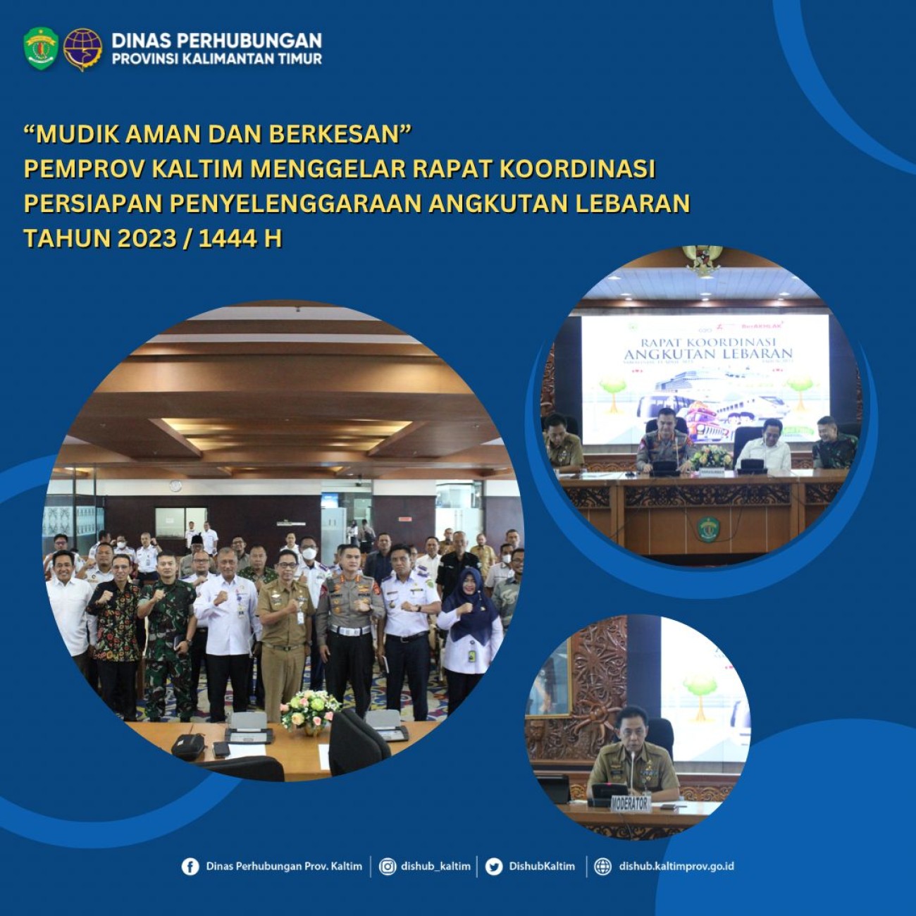 RAPAT KOORDINASI PENYELENGGARAAN ANGKUTAN LEBARAN TAHUN 2023/1444 H PROVINSI KALIMANTAN TIMUR