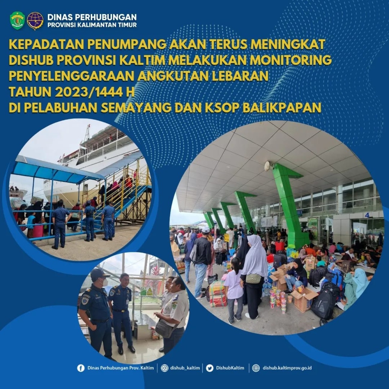 Monitoring Penyelenggaraan Angkutan Lebaran Tahun 2023/1444 H di Pelabuhan Semayang dan KSOP Balikpapan