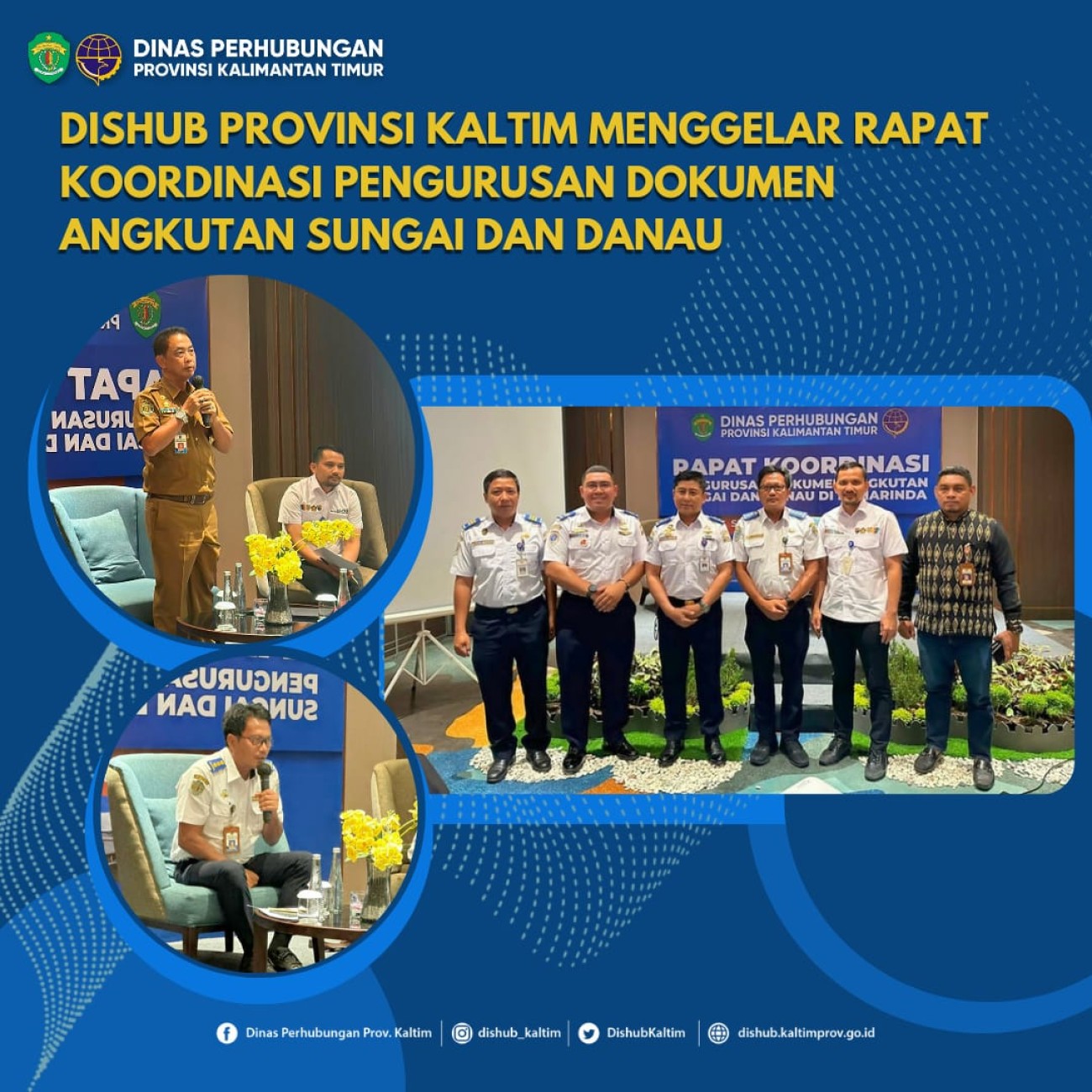 Dishub Provinsi Kaltim Menggelar Rapat Koordinasi Pengurusan Dokumen Angkutan Sungai dan Danau