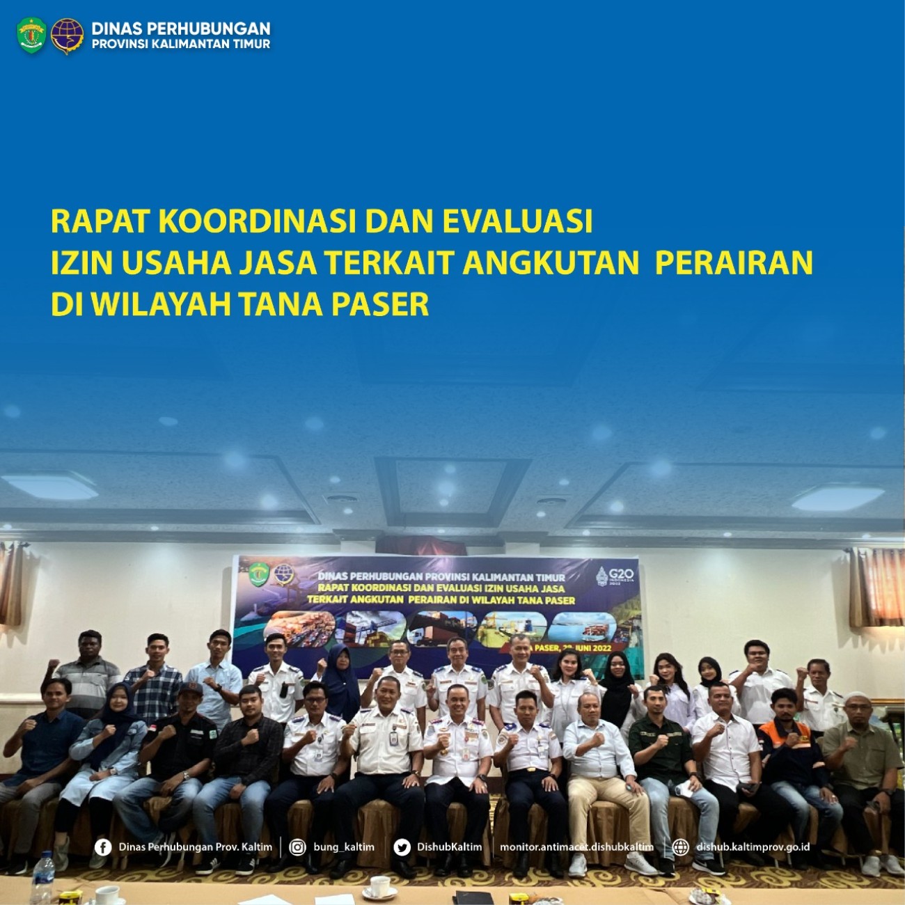 RAPAT KOORDINASI DAN EVALUASI IZIN USAHA JASA TERKAIT ANGKUTAN  PERAIRAN DI WILAYAH TANA PASER