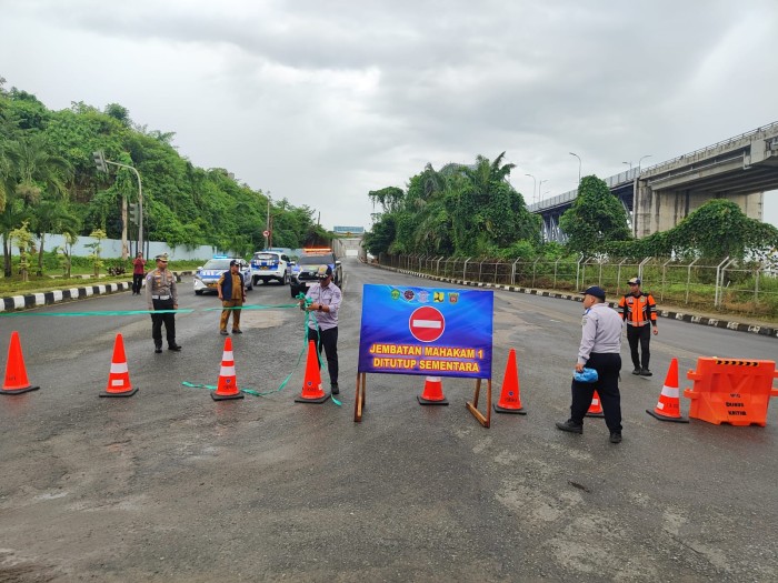 Penutupan Sementara Jembatan Mahakam I Samarinda untuk Pemeriksaan Teknis