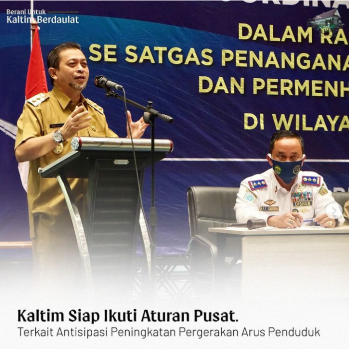 Arahan Wakil Gubernur dan Pemprov Kaltim tentang Peniadaan atau Larangan Mudik Idul Fitri 1442 H/ 2021 M 