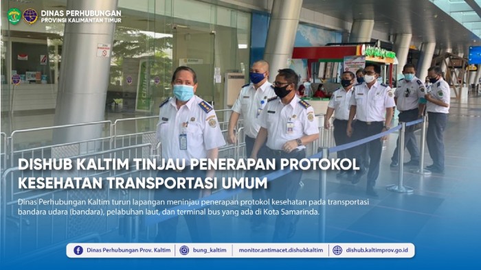 Dishub Kaltim Tinjau Penerapan Protokol Kesehatan Transportasi Umum