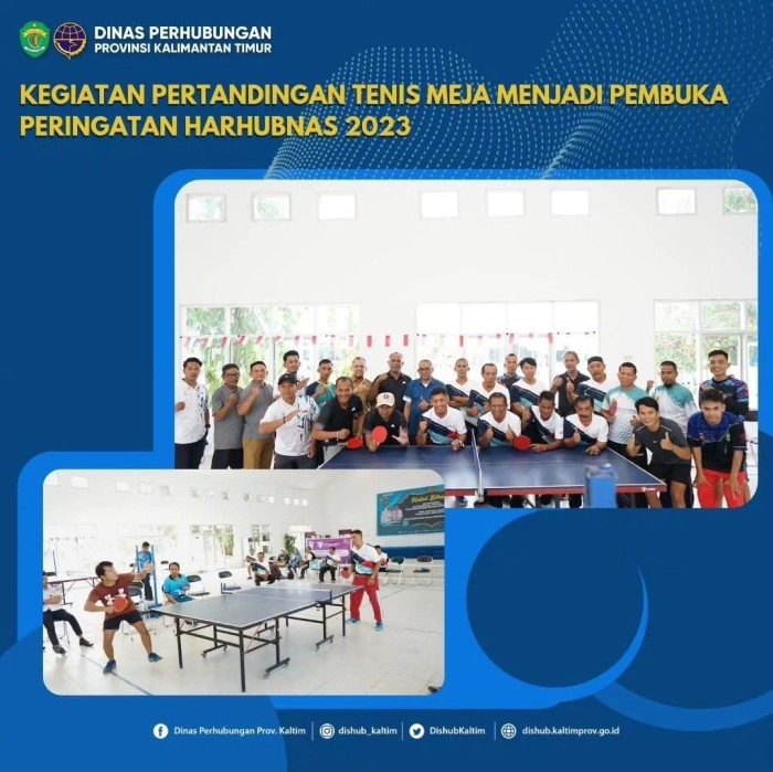 Kegiatan Pertandingan Tenis Meja menjadi Pembuka Peringatan HARHUBNAS 2023