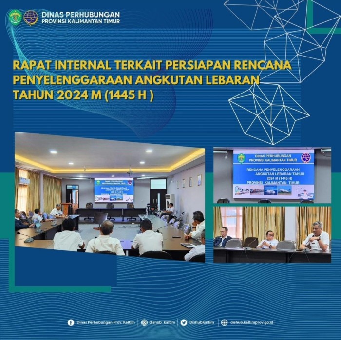 Rapat Internal terkait Persiapan Rencana Penyelenggaraan Angkutan Lebaran Tahun 2024 M (1445 H)