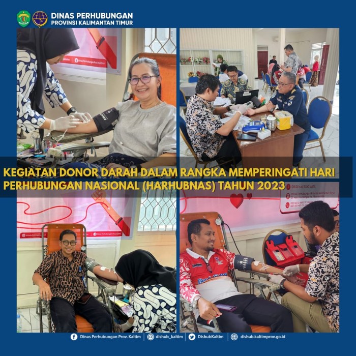 Kegiatan Donor Darah dalam Rangka Memperingati Hari Perhubungan Nasional (HARHUBNAS) Tahun 2023