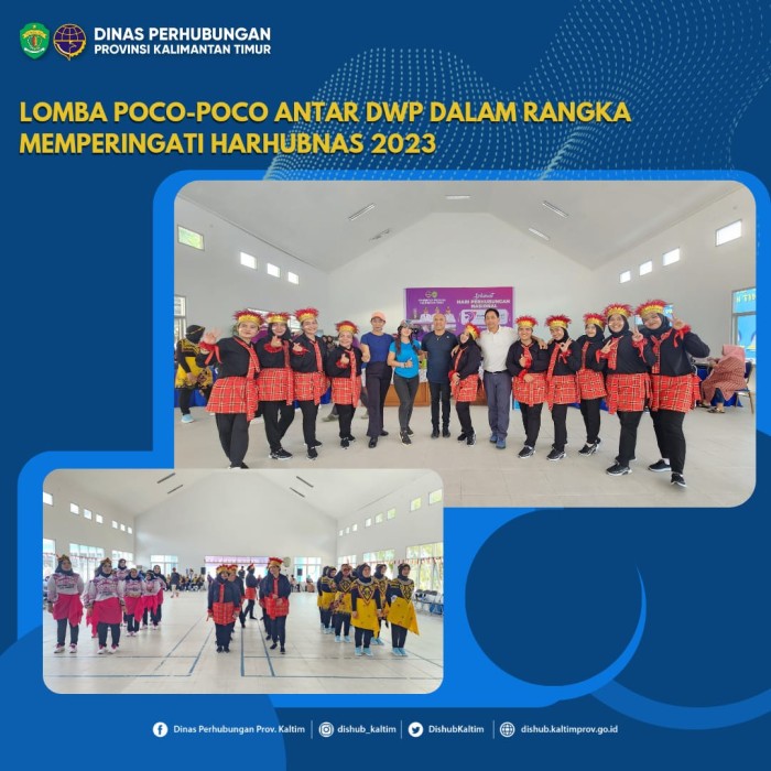 Lomba Poco-poco antar DWP dalam rangka Memperingati HARHUBNAS 2023